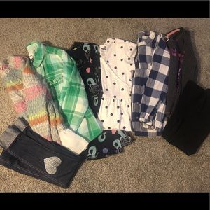 8 piece girls clothing bundle size 5-6